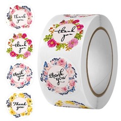 Thank You Stickers – Self Adhesive 500 Label Roll – One Stop Shop