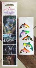 Lot of MRS. GROSSMAN’S Exotic Wildlife Stickers: Lions, Tigers, Woodland Animals