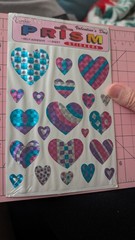 Vintage Stickers Eureka Prism Stickers Hearts New In Pack READ