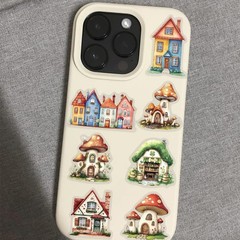 50PCS Fairy Tale Cottage Stickers – Waterproof Clear Stickers of Whimsical Fa…