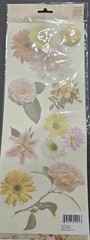 K&Company Pastel Flowers Embossed Stickers