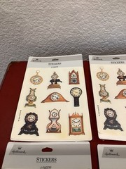VINTAGE HALLMARK STICKERS Antique Clocks Numbered Sealed in Package~RARE~
