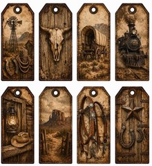 Western Theme Junk Journal Embellishments Kit Scrapbook USA