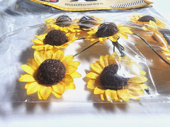 Crafters Square Sunflower Paper Embellishments 9pc Flowers Junk Journal Crafts
