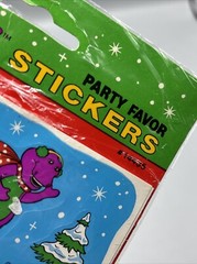 Barney Dinosaur Winter Stickers Party Favor *OPEN* 3 Sheets Only! VTG