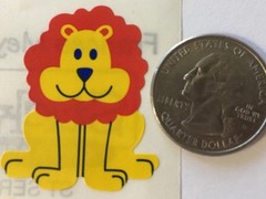 HIPPO & FRIENDS Stickers(4pc)Frances Meyer•Lion•Giraffe•Monkey•Animals •Zoo••