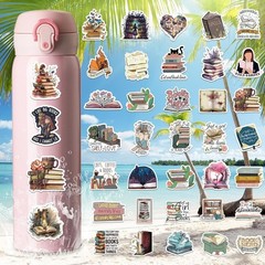 100 PCS Book Stickers for Kindle, Bookish Reading Literary Quote Lover for Water