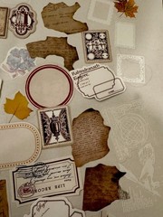 150+Pc Vintage Ephemera Stickers Lot Junk Journal Scrapbook Labels Tickets Mixed