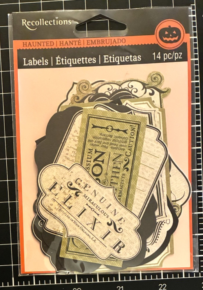 Recollections HALLOWEEN Die-Cuts or Stickers Haunted LABELS, Large WORDS JOURNAL