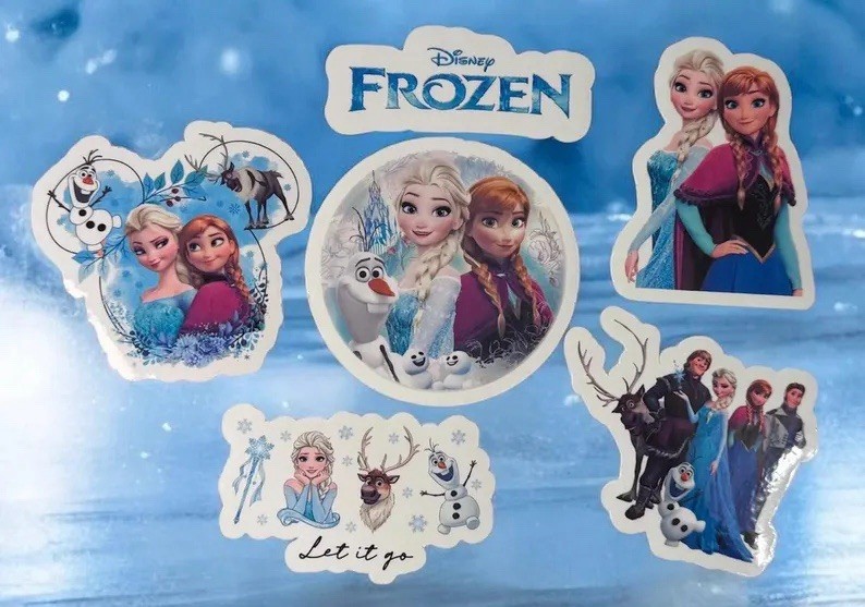 Sticker Pack | Frozen | Water Resistant | Clear |Elsa | Anna | Olaf