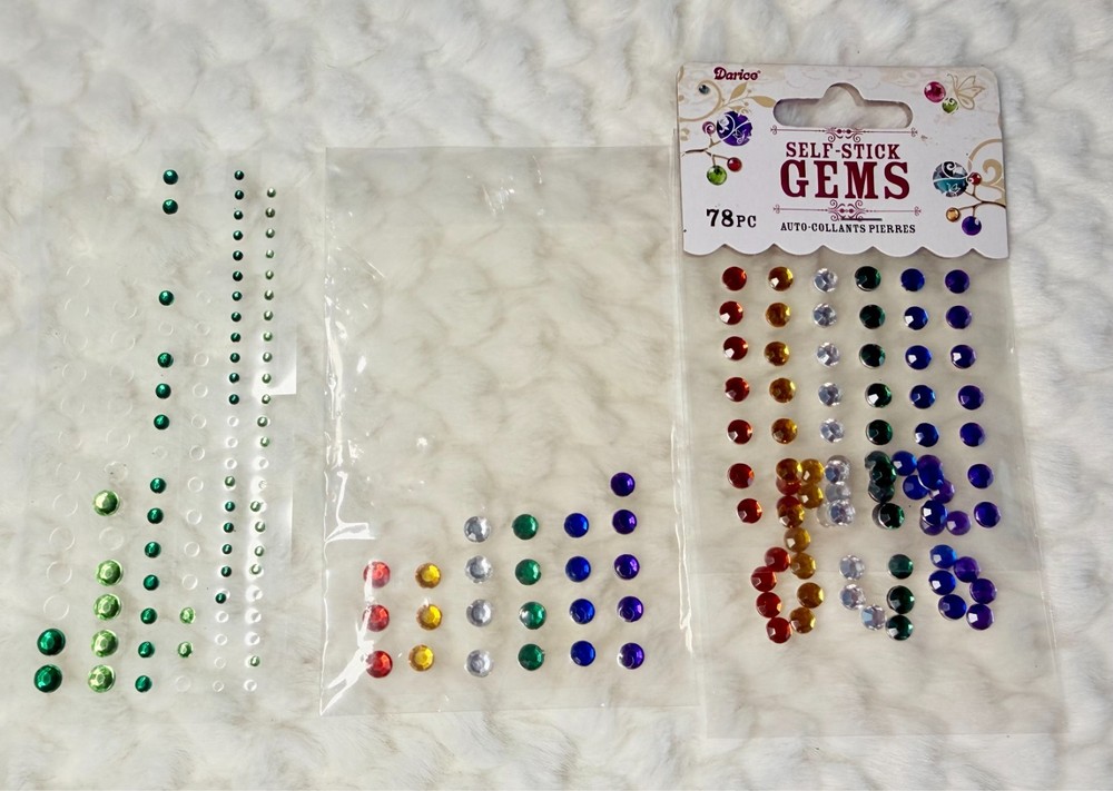 Multicolor Rhinestone Gem Stickers (1 sealed, 2 opened)