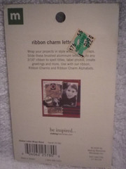 2004 Making Memories 3/16″ Ribbon Charm Letter wraps 39 letters Black #25780