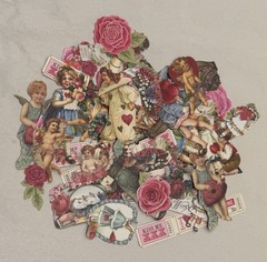 80+ Vintage Valentine Ephemera Lot Cupid Cherub Victorian Journal Mixed Media