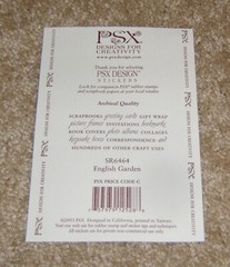 PSX Designs Sticker Sheet ~ English Garden