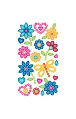 Crafts Stickers Jewel Look Puffy Epoxy Flowers Hearts Dragonfly Bright Colors
