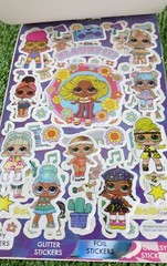 L.O.L. Surprise Colorful Sticker Book LOL Puffy 150 Stickers Glitter Foil Glossy