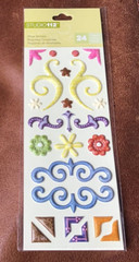 STUDIO112 SCRAPBOOK SET COLORFUL SWIRL DESIGNS PILLOW STICKERS *