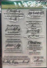New Penny Black Rubber Stamp JOY & WARMTH CHRISTMAS SENTIMENTS free USA ship