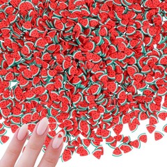 Polymer Clay Slices, 100g Watermelon Triangle Slice Fruit Art Slices, Red