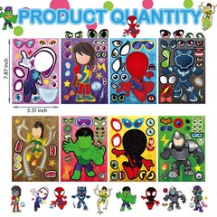 Cute Superhero Stickers for Teen, 36 Sheets, Make Your Own Movie Theme, Make …