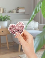 Heart Shaped Roses Die Cut Vinyl Stickers Set Scrapbooking Laptop Waterbottle