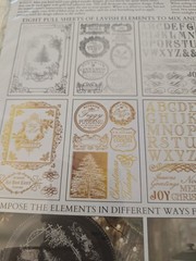 Iron Orchid Designs Transfer Figgy & Flourish Guilded Foil Retired Christmas