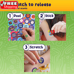 1260 Variety Scratch and Sniff Stickers – Classroom Decor with 15 Unique Scents