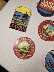 Lot Vintage Style Travel Stickers 7 New Matte 3M Peel Off Popular Destinations
