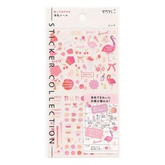 Planner stickers/peel-off stickers, single color sticker, pink
