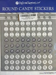 25th Wedding Anniversary Round Stickers (Fits Hershey’s Kisses) – 180 Count