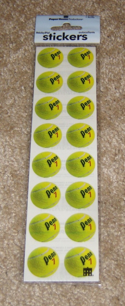 Paper House Sticky Pix Stickers ~ Tennis Balls NIP