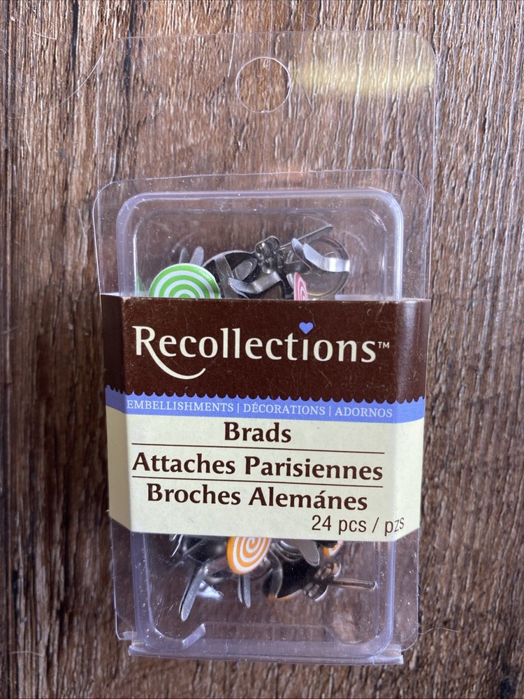 RECOLLECTIONS Decorative Brads Embellishments – LOLLIPOPS – 24 pcs