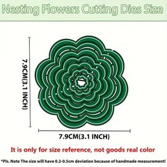 Small nested loopy flower metal die cut cutting dies