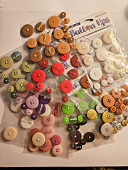 Large Lot of «Button Ups» Photo safe Adhesive Buttons by Stickopotamus 11 pkgs