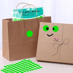 Effortless Organization with 1050 Fluorescent Green Circle Stickers – 0.75 Inch