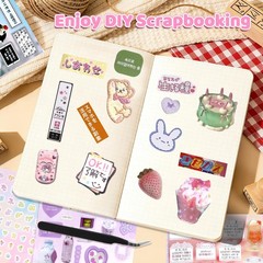 1300Pcs Cute Scrapbook Stickers Travel Y2k Japanese Sticker Book for Adult Ka…