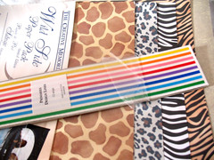 Lot Wild Side Photo Mounting Paper, Rainbow strips, Bountiful Designer 8×8 paper