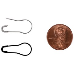 Singer Metal Bulb Loop Safety Pins 50 pieces Black and Nickel in plastic case