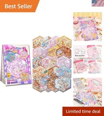 20 Reusable Kawaii 3D Stickers for Kids & Adults – Perfect for Holiday Gifting