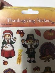 Vintage Fall Thanksgiving Stickers 7 Sheets 4 Are New In Package 1998 Beistle Co