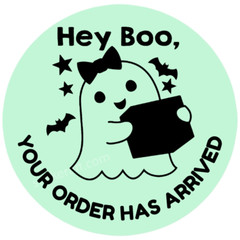 Hey Boo Halloween Ghost Envelope Seals Labels stickers 15 colors to choose from