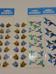 Sheet Hambly Lot Strips Prismatic Glitter Birds Stars Fish NOS & LOOSE