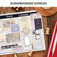 Vintage Scrapbook Supplies Pack (200 Pcs) for Art Journaling Junk Journal5875
