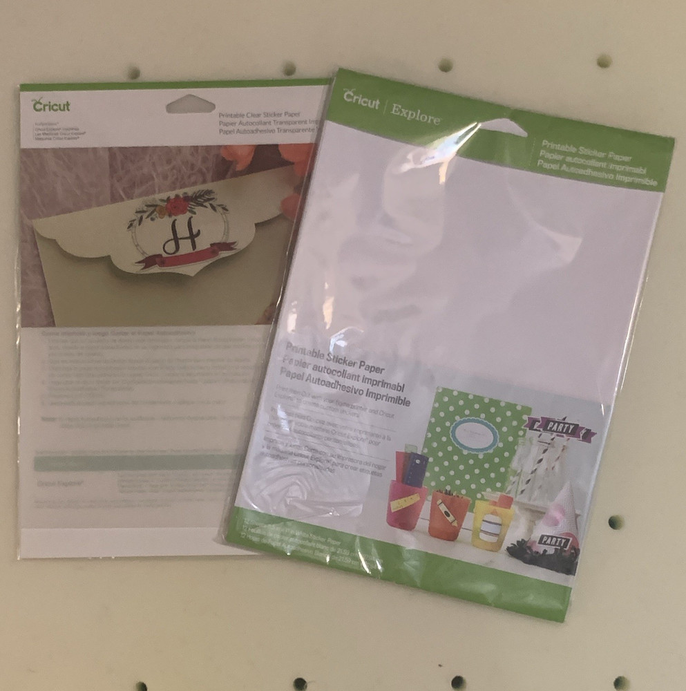 Cricut Printable Sticker Paper 12 Sheets White and 12 Sheets of Clear, 8.5×11”