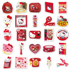 50pc HELLO KITTY RED Stickers, Great for-Phone, Car, Water Bottle, Laptop, Bike