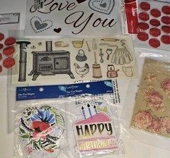 Lot of 7 Crafting Stickers for Scrapbooking and Die Cut Shapes Assorted Brands