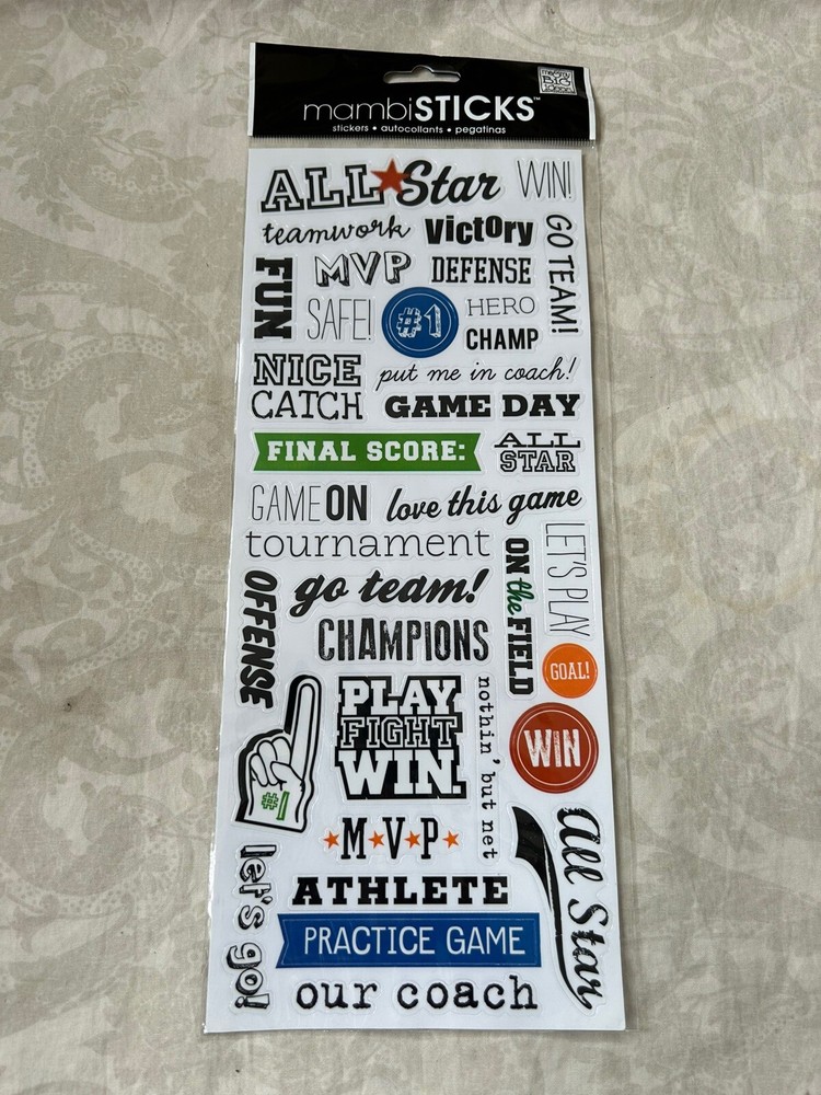 Me & My Big Ideas MambiSticks Sports Stickers New in Package