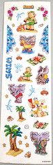 Freckle Press Beach Stickers 2001 Animal Palm Tree Elephant Pig Crab Waves 12″