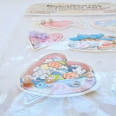 Sticker King Ornamental Sticker Art 3D Heart Floral Scrapbook Decor Pearl Puffy