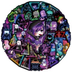 50PCS NEON STICKERS